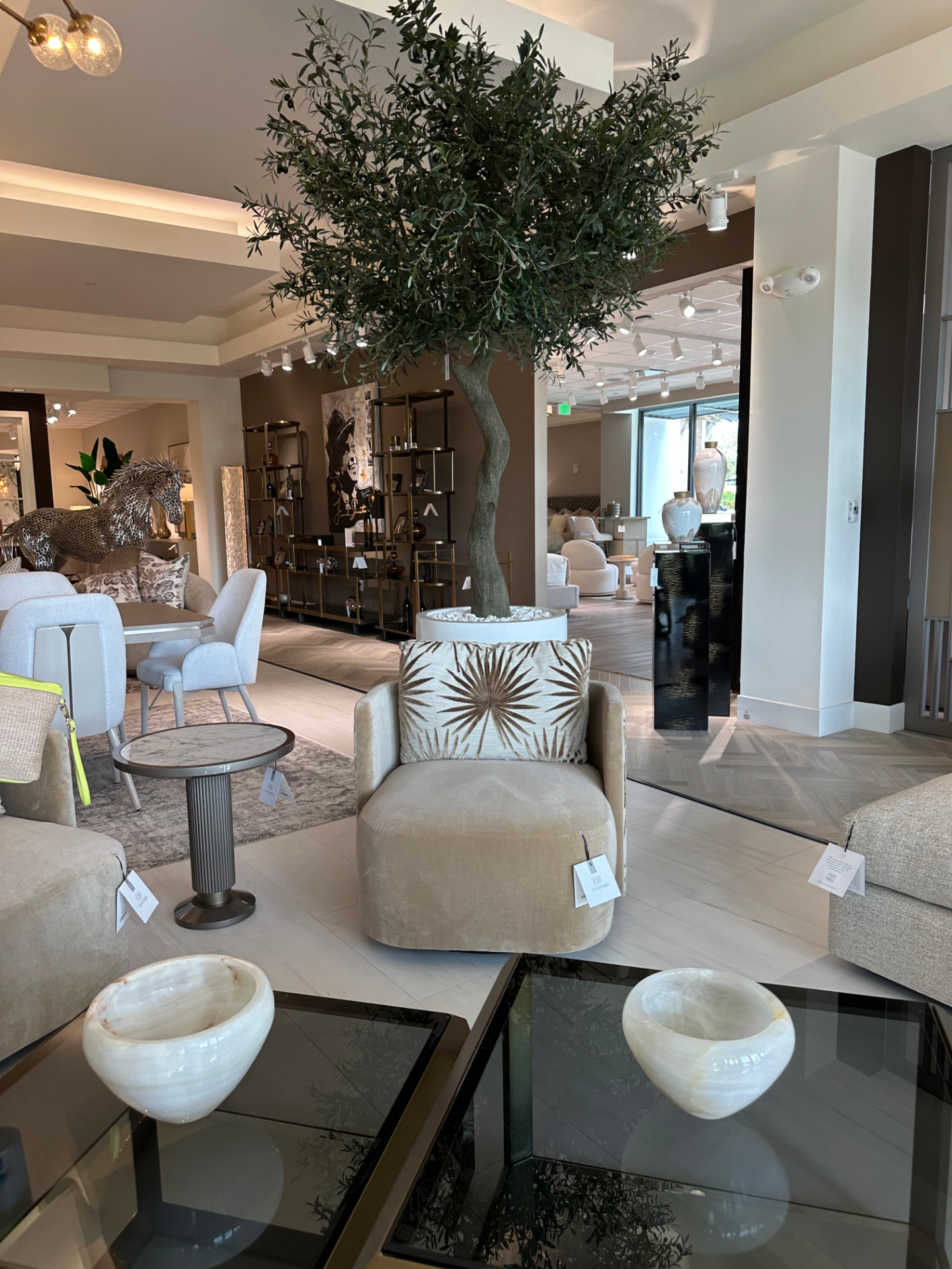 Inside the Clive Daniel Home showroom in Sarasota